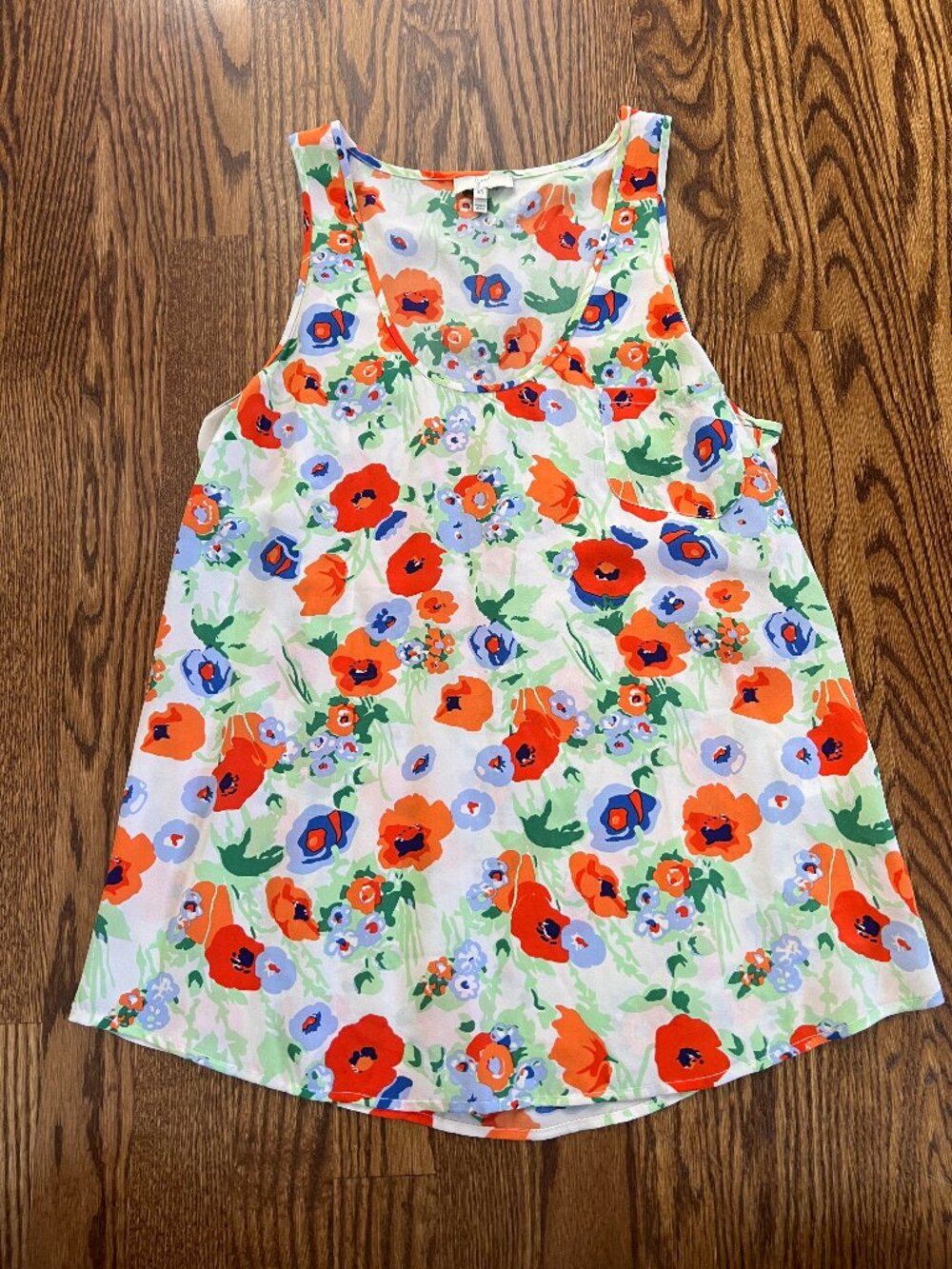 Joie Rain B Poppy Floral Silk Tank Top XS